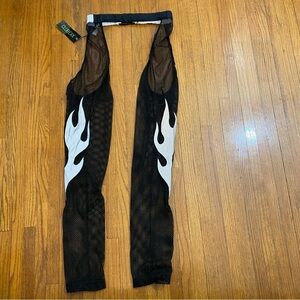 DollsKill Ex Club Mark Of The Beast Reflective Chaps Size XL NWT